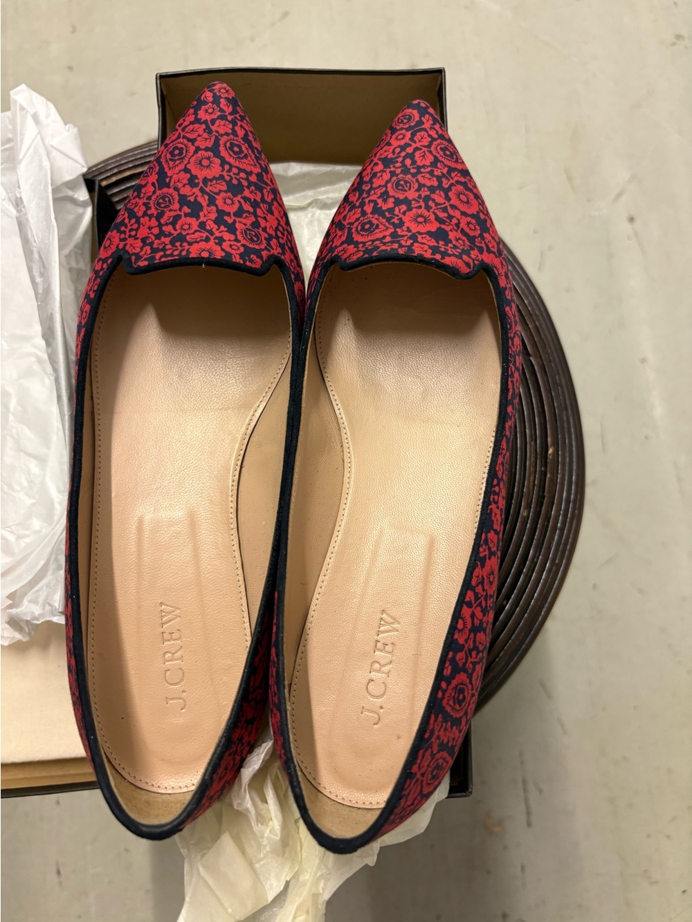 J. Crew Harper Printed Flats. Size 9.5. Like New.